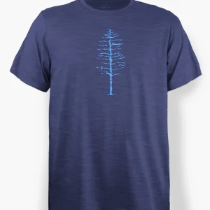 T-Shirt Mérinos Homme Bleu Nuit Ultra Léger - Shacky Tree