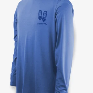 Manches Longues Mérinos Homme Techcrew Bleu - Raquette