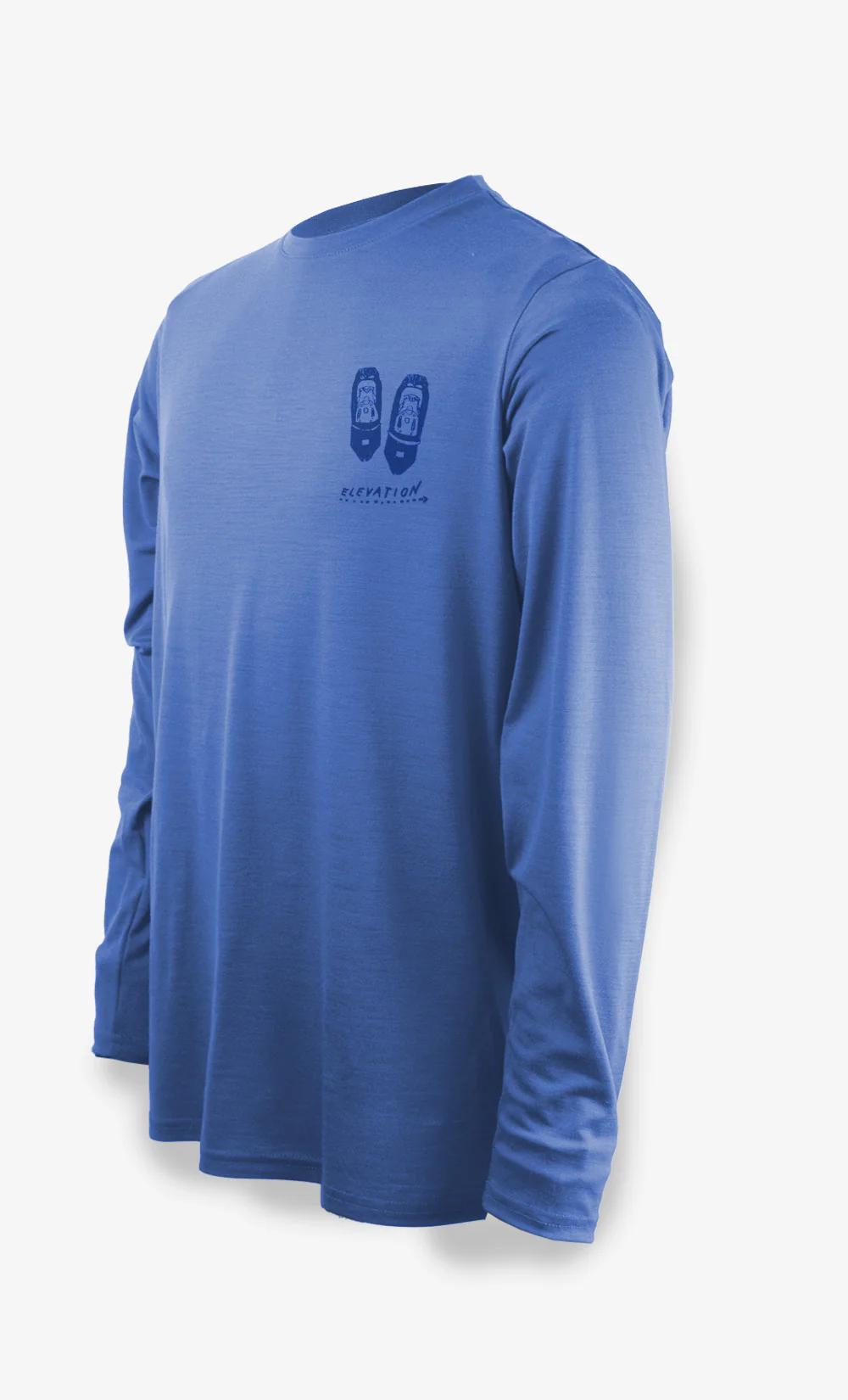 Manches Longues Mérinos Homme Techcrew Bleu - Raquette