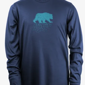 Manches Longues Mérinos Homme Techcrew Marine - Ours