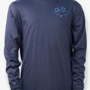 Manches Longues Mérinos Homme Techcrew Bleu Nuit - Winter Bike