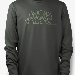 Haut à Manches Longues Mérinos Homme Techcrew Ultra Olive - Bear in Mind