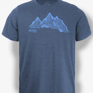 T-Shirt Homme Bleu Chiné - Climbing Route