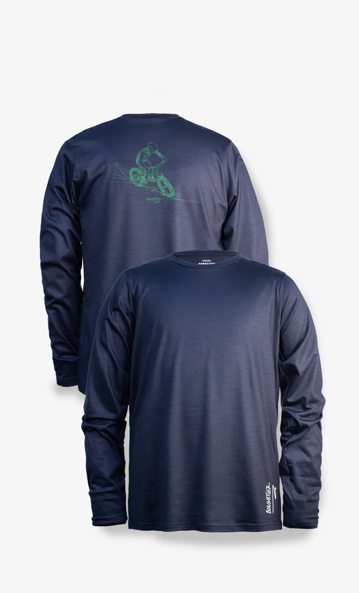 Mérino Stretchwool™ Homme Marine Français - Fatbike
