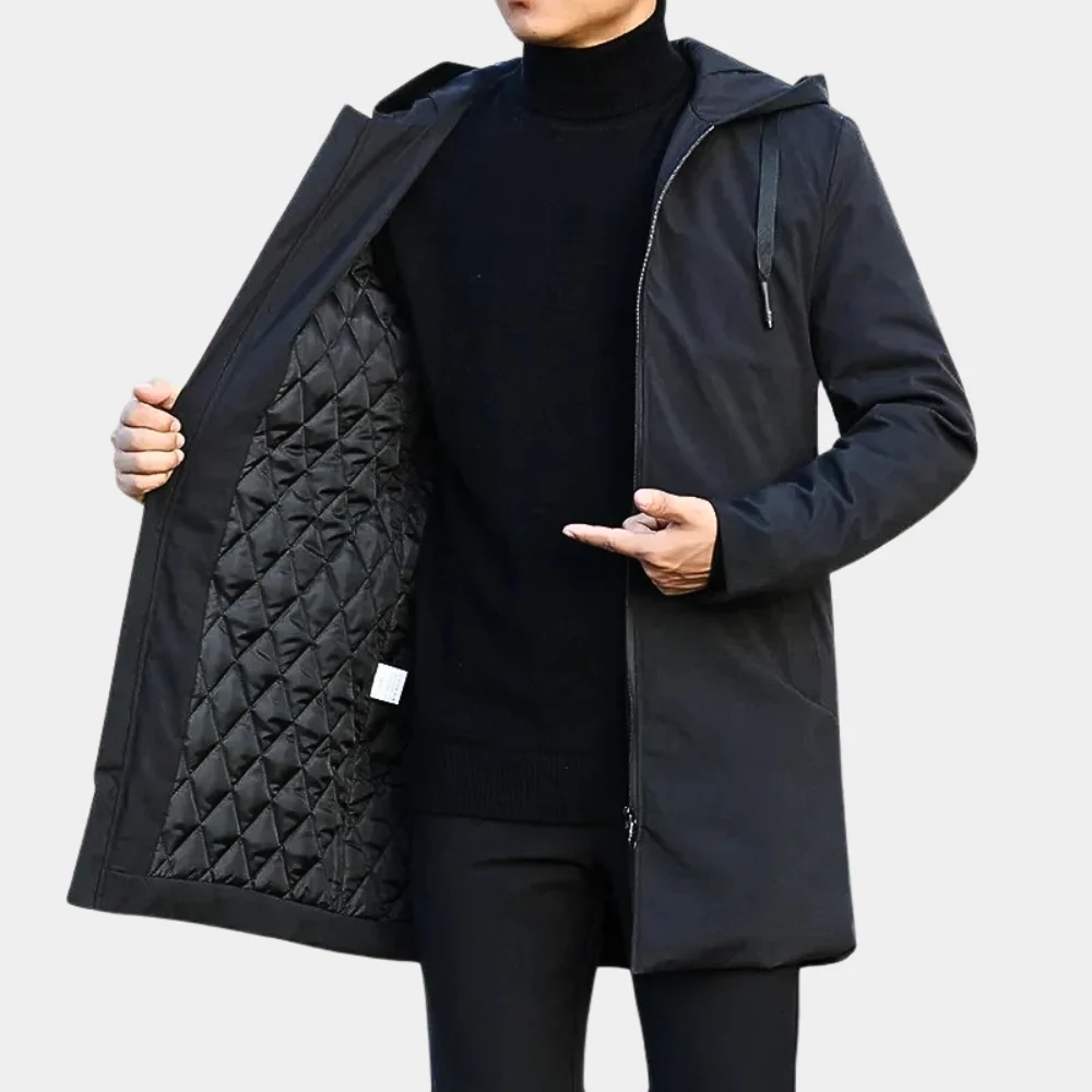 Manteau d'hiver doublé pour homme | Imperméable – Image 2
