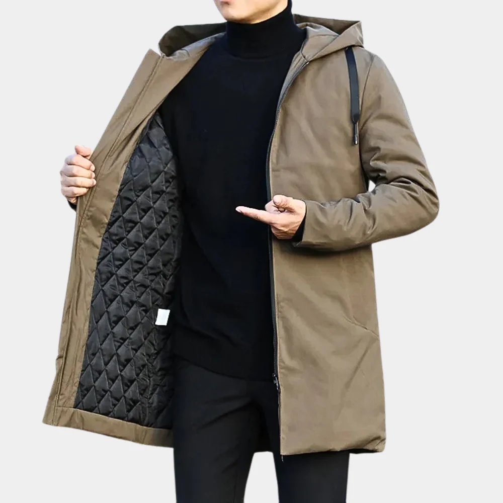 Manteau d'hiver doublé pour homme | Imperméable – Image 4
