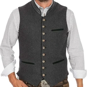 Gilet classique à col pour homme | Manches courtes