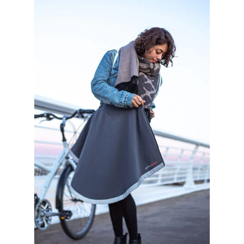 Sur-jupe Vélo d'Hiver Imperméable et Molletonnée - Holly – Image 3