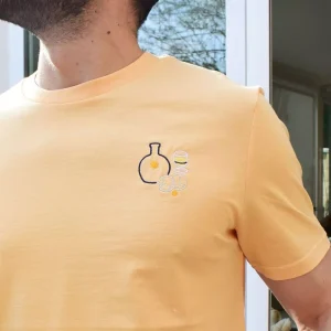 T shirt brodé - La pétanque des vacances