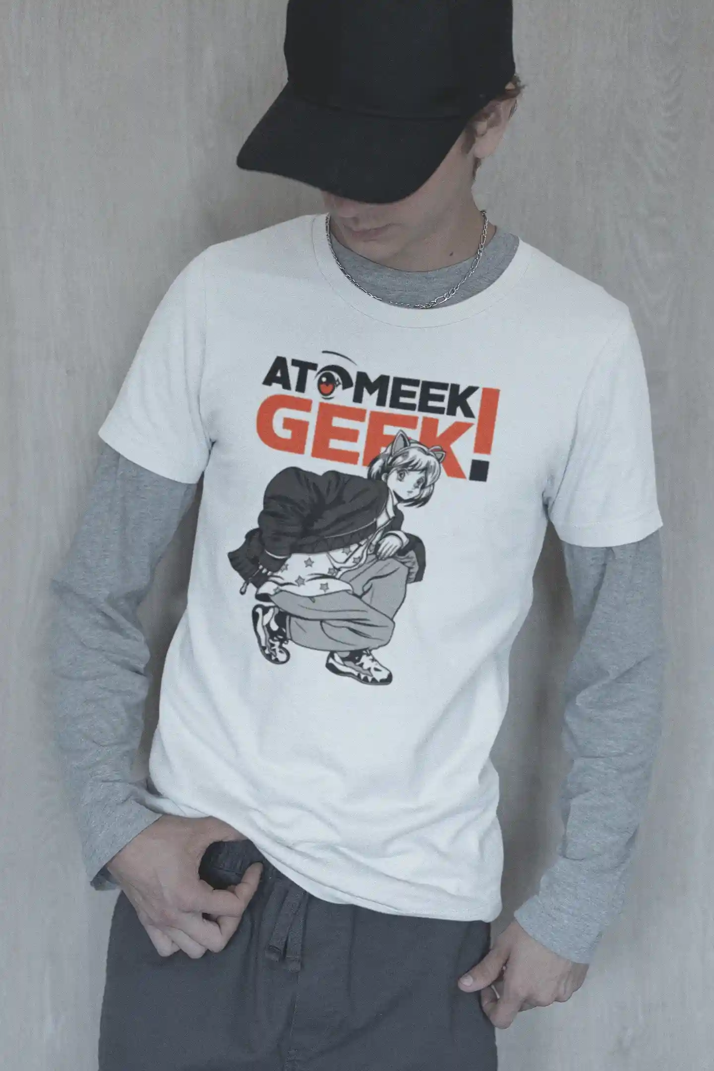 Neko / Blanc - T-shirt Unisexe – Image 3