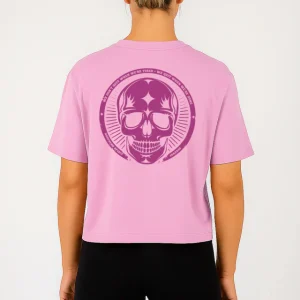 NORTHERN SPIRIT - Crop Oversized "Skull" Lavender Rose