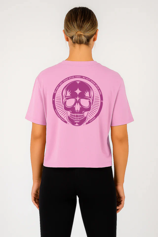 NORTHERN SPIRIT - Crop Oversized "Skull" Lavender Rose – Image 2