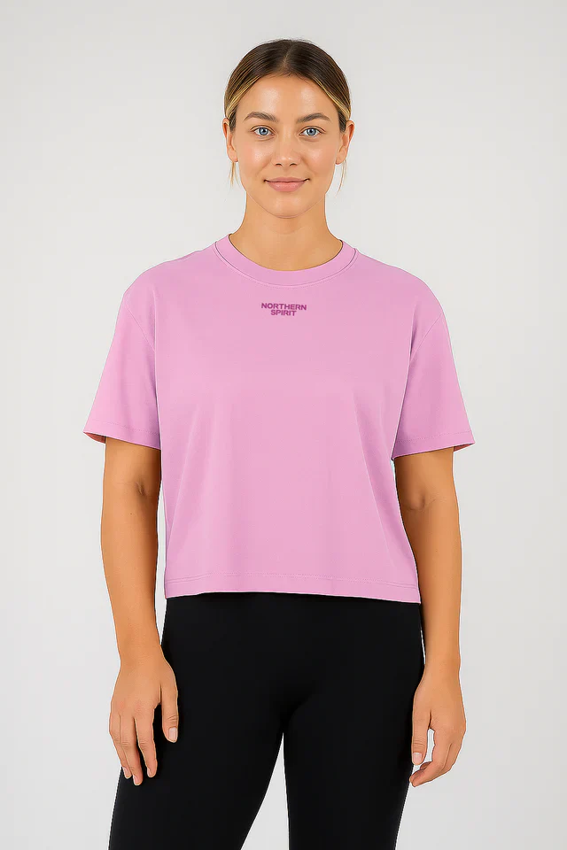 NORTHERN SPIRIT - Crop Oversized "Skull" Lavender Rose – Image 3