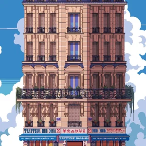 Affiche pixel art Hoa Nam, Nelson Wu