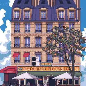 Affiche pixel art Pho 14, Nelson Wu