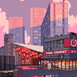 Affiche pixel art Tang Frères, Nelson Wu