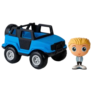 Flek - Véhicule tout-terrain Bleu avec figurine - Charlie