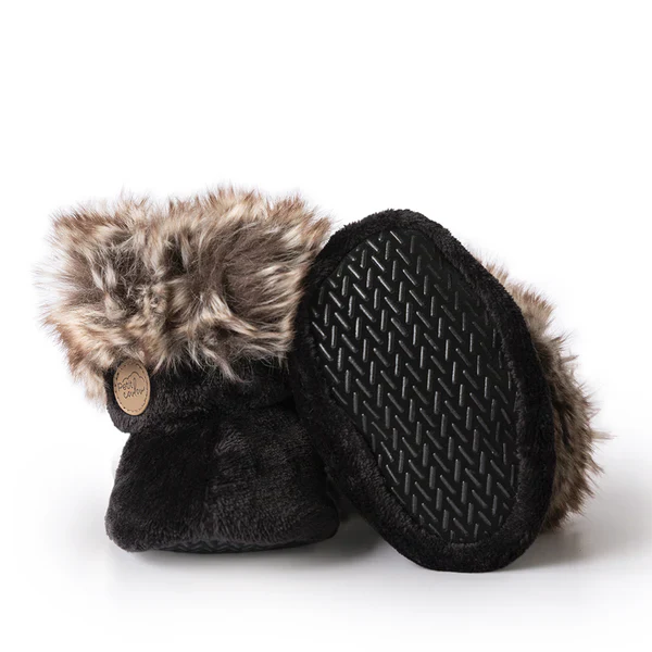 Petit Coulou - Pantoufles d'hiver en minky - Onyx – Image 3