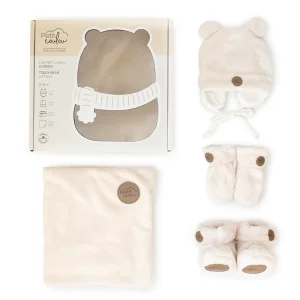 Petit Coulou - Coffret Cadeau Ourson Minky - 0-6 mois - Crème