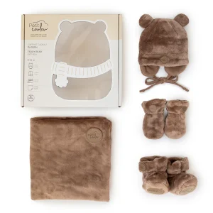 Petit Coulou - Coffret Cadeau Ourson Minky - 0-6 mois - Moka