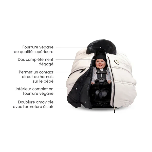 Petit Coulou - Ensemble housse 3 saisons pour siège d'auto - Dune - Collection Prestige – Image 4