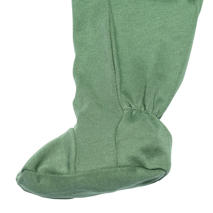 Perlimpinpin - Pyjama en bambou - Uni - Vert Chasseur – Image 6