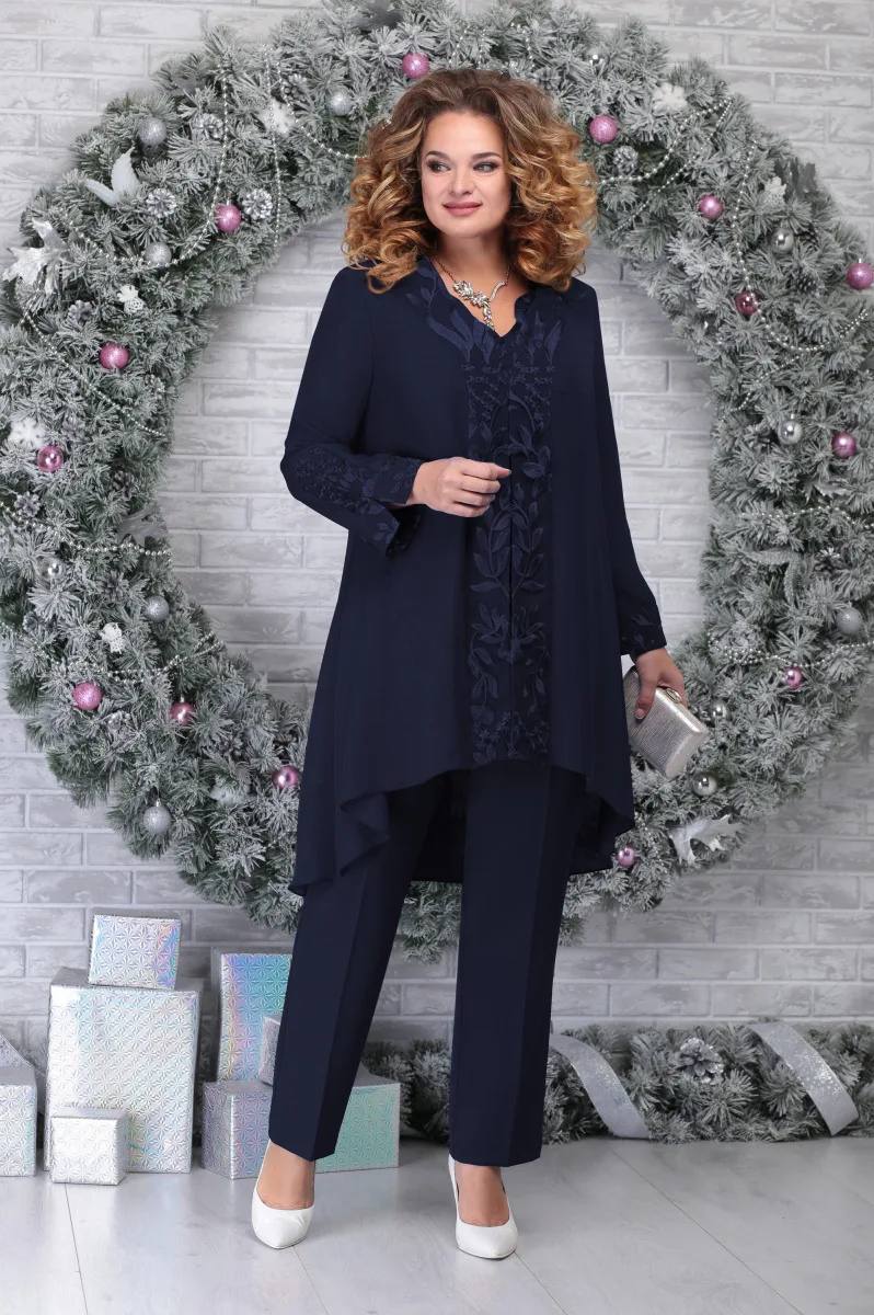 Ensemble Femme Plus-Size avec Détails Brodés Haut de Gamme – Image 7