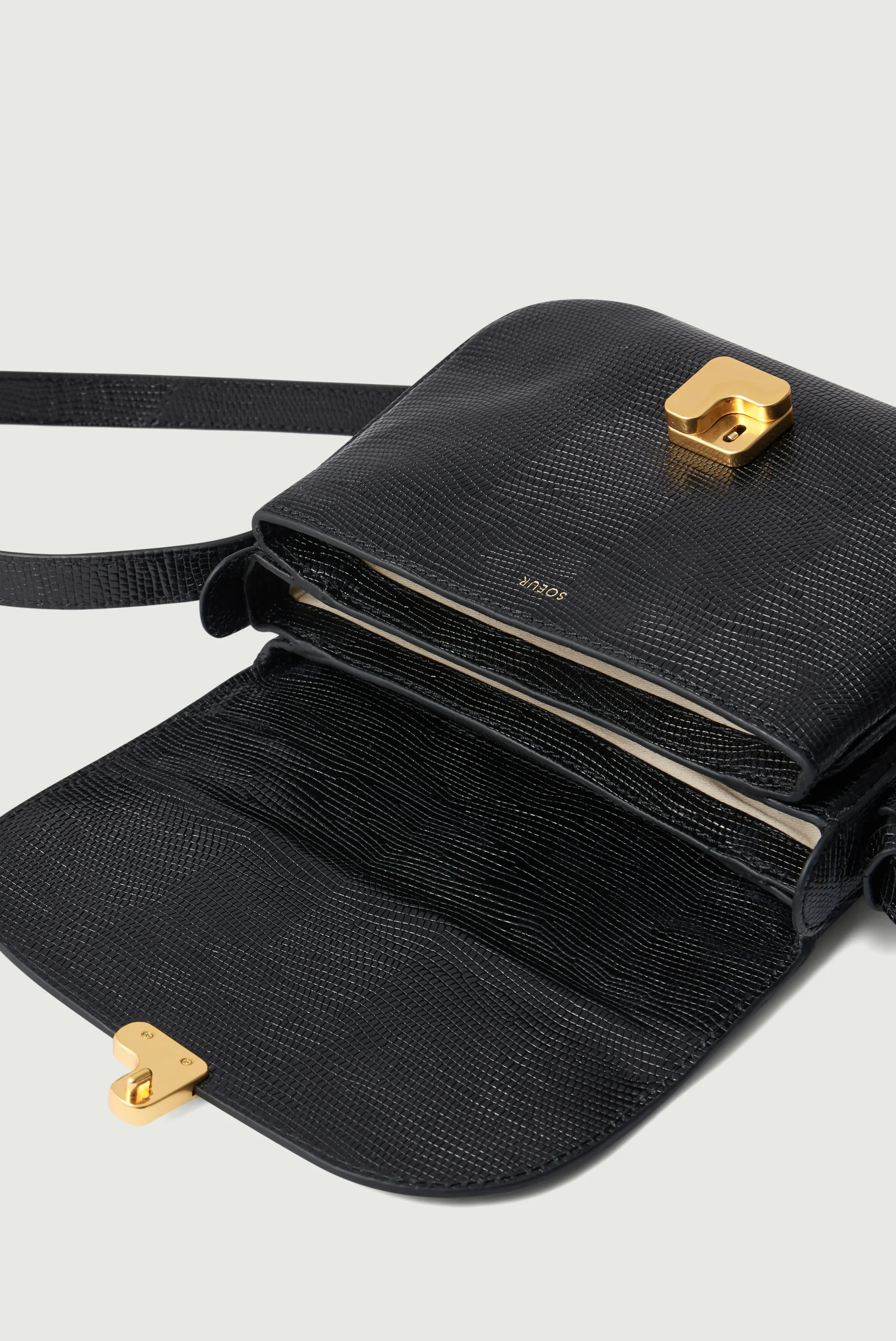 SAC BELLISSIMA MINI NOIR LÉZARD – Image 5