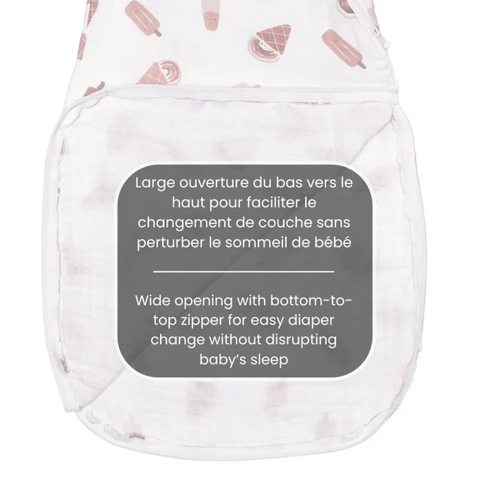 Perlimpinpin - Sac de nuit Mousseline Coton - Crème Glacée – Image 5