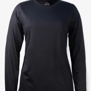 Haut Manche Longue Mérinos Femme Noir - Ultra