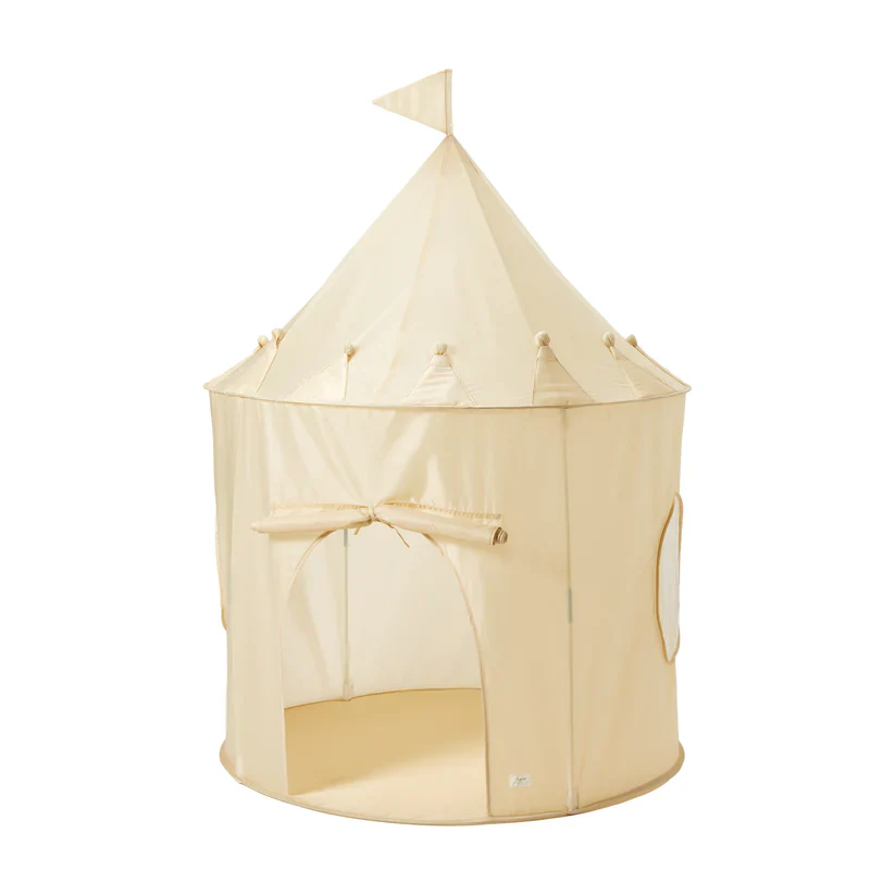 3 Sprouts - Tente de jeu Castle en tissu recyclé - Beige – Image 2