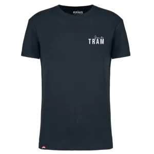 Tee-Shirt Adulte Fan de Tram Bleu Blanc