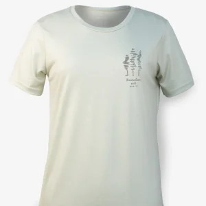 T-Shirt Mérinos Femme Lime Crème Ultra Léger - Arbre Est 2013