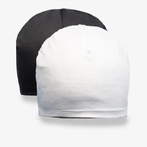 Beanie 100% Mérinos Double Réversible - Gris Arctique/ Noir