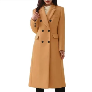Manteau matelassé en laine pour femme | Longue