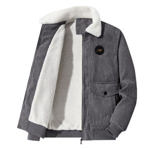 Veste en velours côtelé pour hommes | Chaud