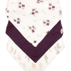 Perlimpinpin - Ensemble de 3 petits bavoirs en bambou - Malvas-Porto-Blé