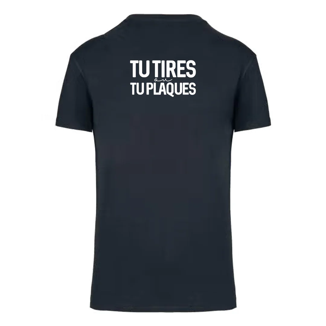 Tee-Shirt Adulte Tu tires ou tu plaques Bleu Blanc – Image 2