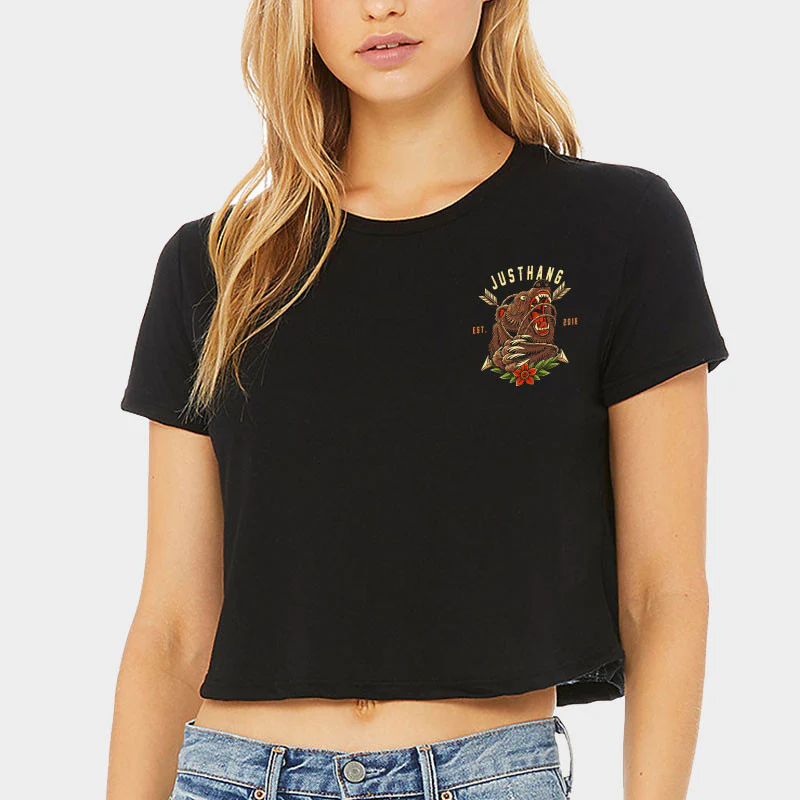 JUST HANG - Crop Top "Bear Gets Up" – Image 3