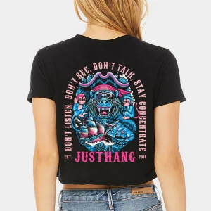 JUST HANG - Crop Top "The Monkey of Wisdom"