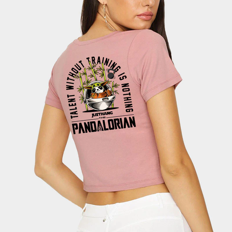 JUST HANG - Crop Top "Pandalorian 2.0" – Image 2