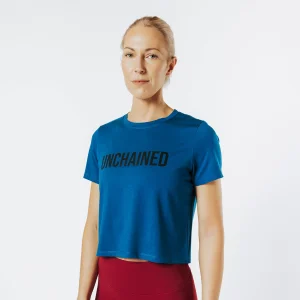 CROP TOP GLIDE bleu pétrole