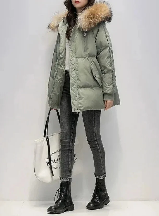 Manteau bouffant à capuche pour femme | Hiver – Image 5