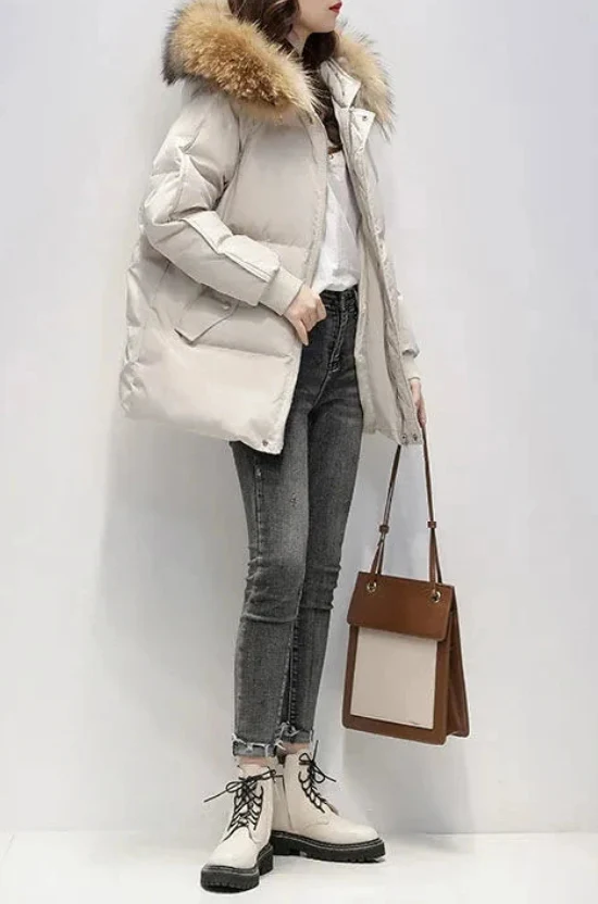 Manteau bouffant à capuche pour femme | Hiver – Image 6