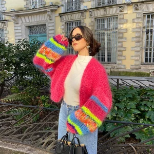 Cardigan Patchwork Femme | Chaud