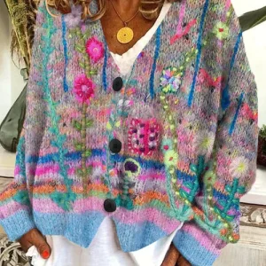 Dinne | Cardigan plaid pour femme | Chaud