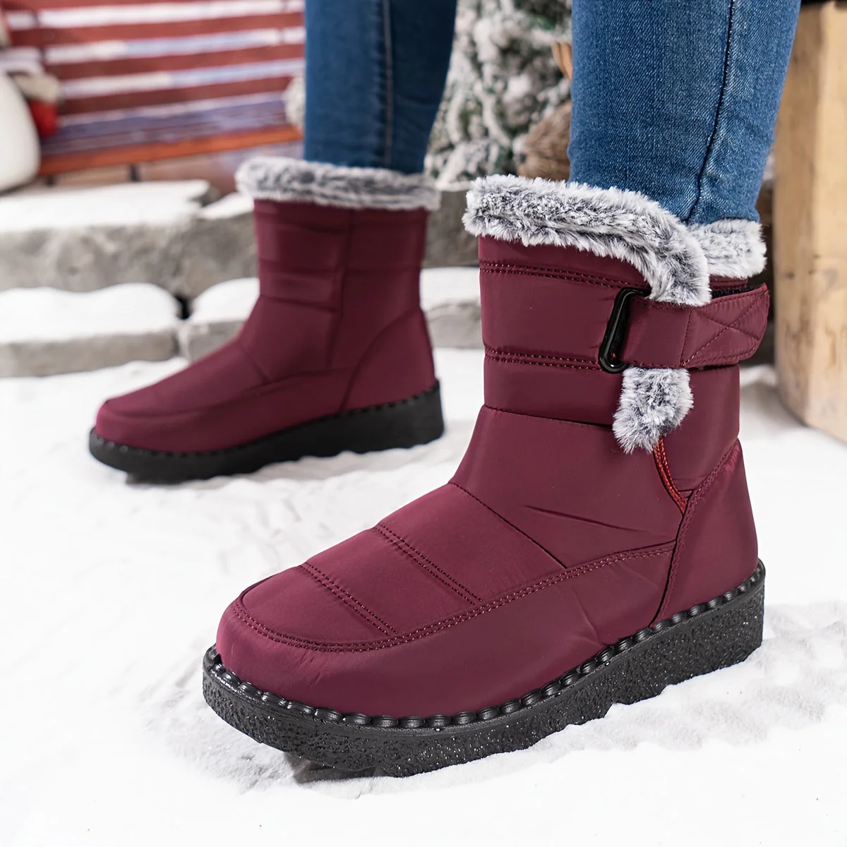 Bottes de neige chaudes et douillettes pour femmes | Imperméables – Image 4