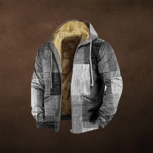 Veste Vintage Patchwork pour Homme | Chaud