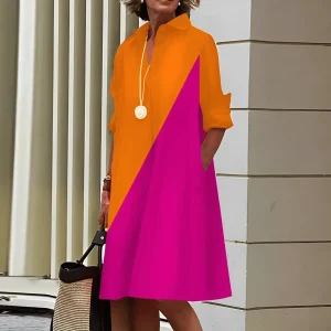 Robe chemise classique pour femmes | Midi