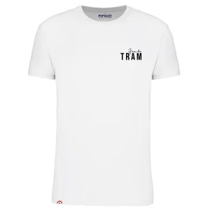 Tee-Shirt Adulte Fan de Tram Blanc Noir